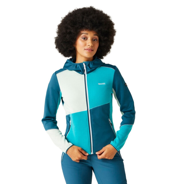 Regatta Dames walbury vii marl full zip fleecejack UTRG10821_moroccanbluetahoeblue large