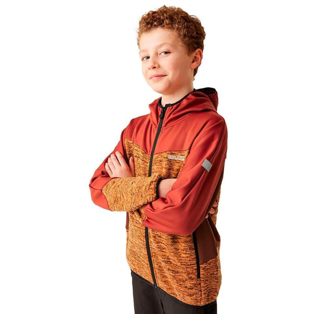 Regatta Kinder/kinder dissolver ix marl full zip fleecejack UTRG11296_foxredochre large