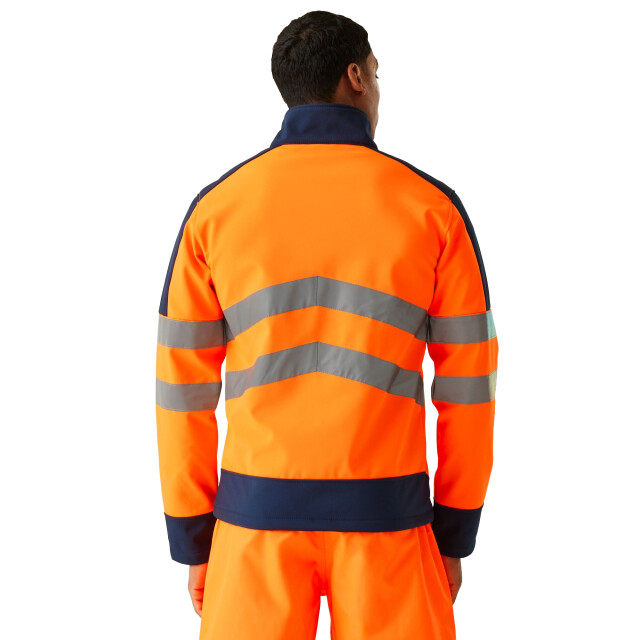 Regatta Heren hi-vis 3 layer soft shell jas UTRG11719_blackorange large