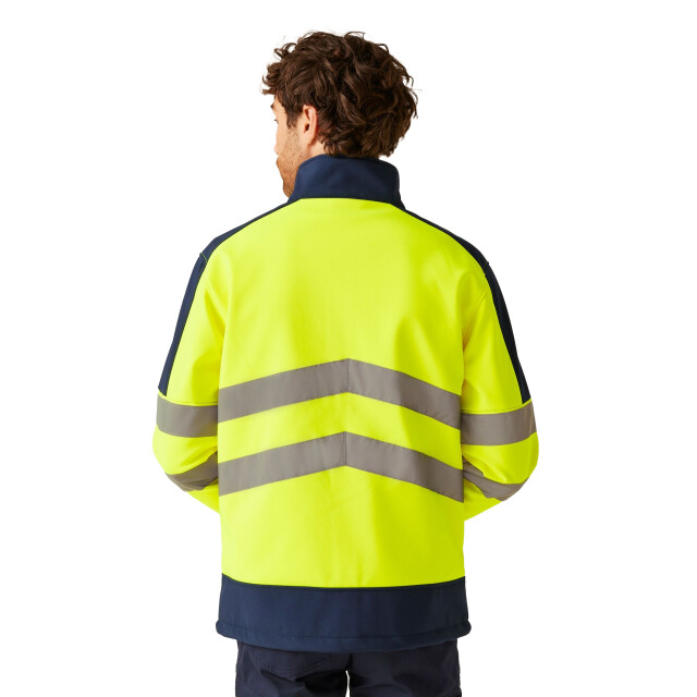 Regatta Heren hi-vis 3 layer soft shell jas UTRG11719_blackyellow large