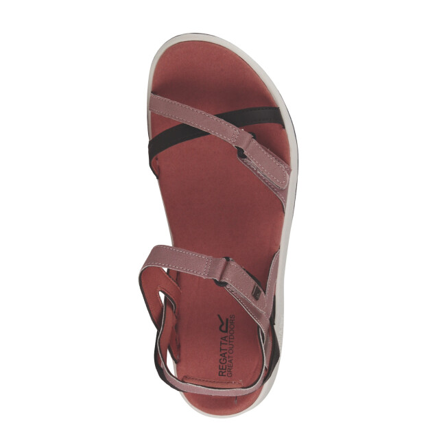 Regatta Grote buiten vrouwen/dames lady santa cruz open teen sandalen UTRG996_glaciergreenfourleafclover large