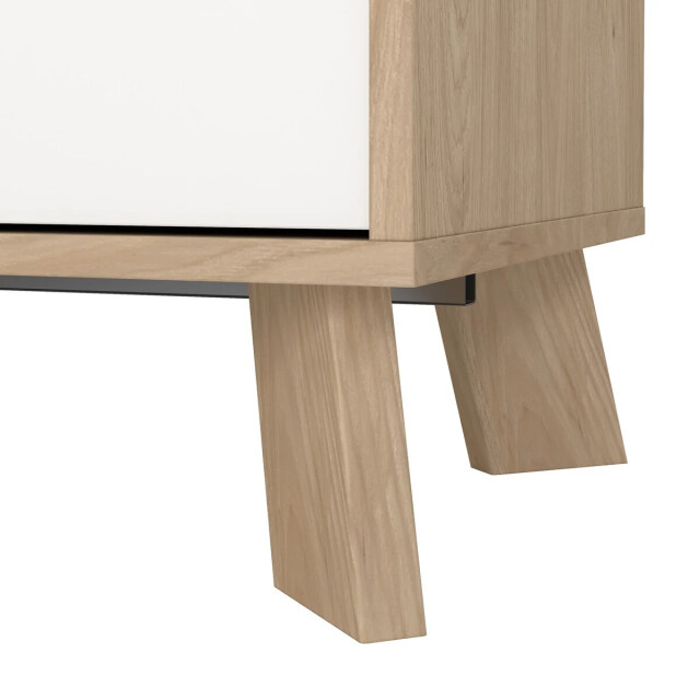 CaliCosy Dressoir met 2 deuren, 3 lades eikendecor en wit b147,2 cm storm 3206046 large