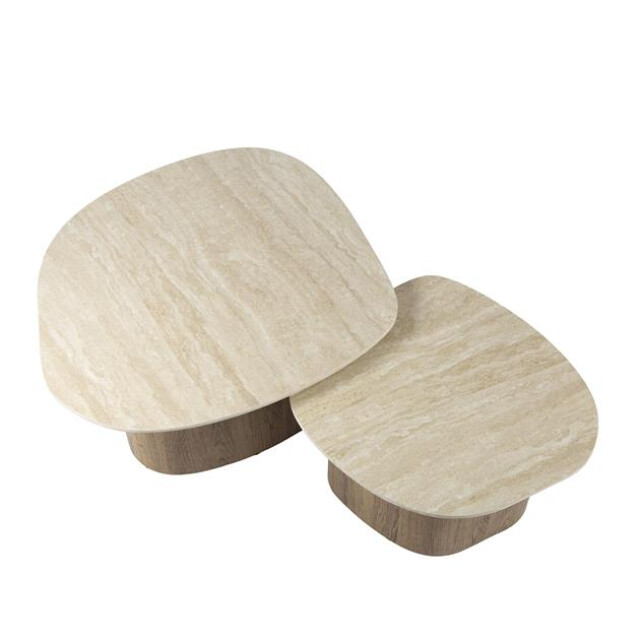 Hoyz salontafel romano kiezel ceramic travertine set van 2 3186006 large