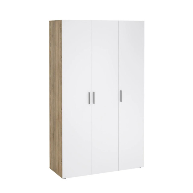 CaliCosy Kleerkast met 3 deuren eikendecor en hoogglans wit h200,9 cm lana 3206388 large