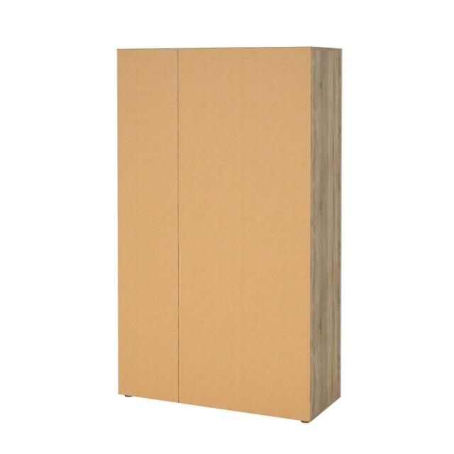 CaliCosy Kleerkast met 3 deuren eikendecor en hoogglans wit h200,9 cm lana 3206388 large