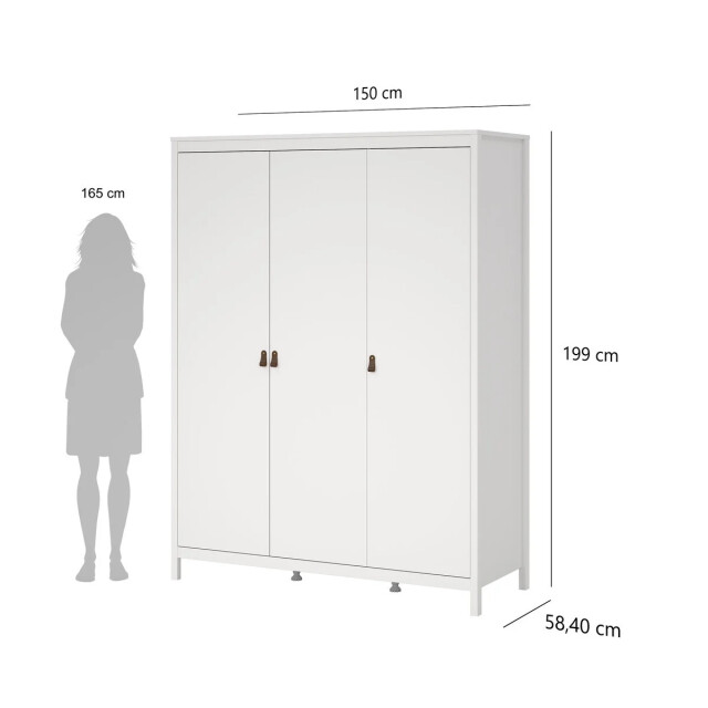 CaliCosy Kleerkast met 3 deuren b150 cm barcelone 3206389 large