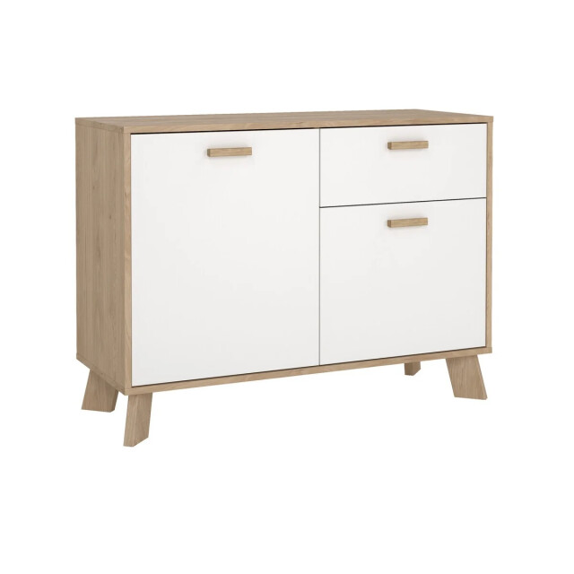 CaliCosy Dressoir met 2 deuren, 1 lade eikendecor en wit b98,7 cm storm 3206090 large