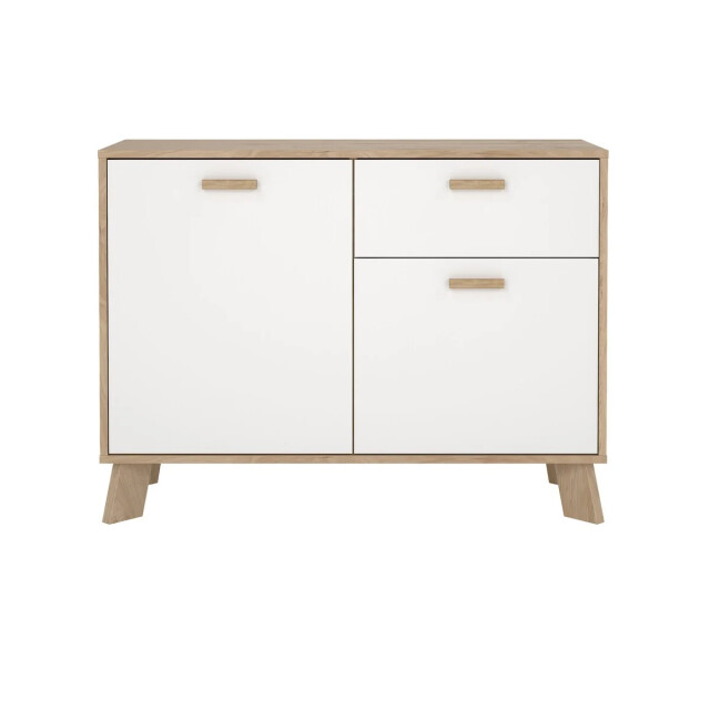 CaliCosy Dressoir met 2 deuren, 1 lade eikendecor en wit b98,7 cm storm 3206090 large