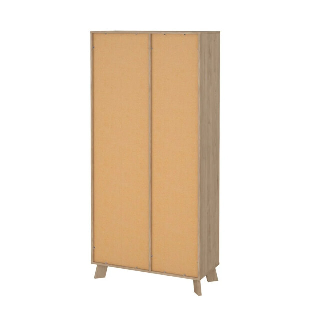 CaliCosy Vitrinekast met 2 deuren, 3 vakken eikendecor en wit h188,2 cm storm 3206048 large