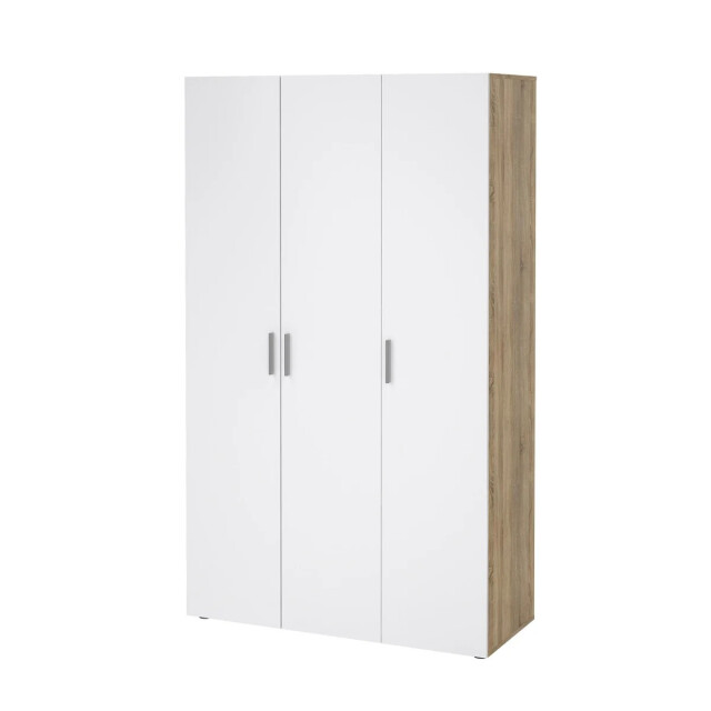 CaliCosy Kleerkast met 3 deuren eikendecor en hoogglans wit h200,9 cm lana 3206388 large