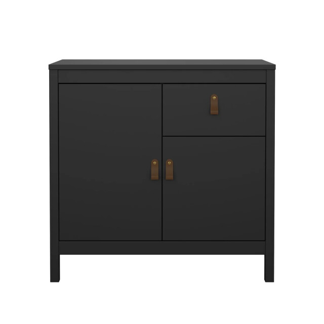 CaliCosy Kleine dressoir met 2 deuren, 1 lade matzwart b82,3 cm barcelone 3206394 large