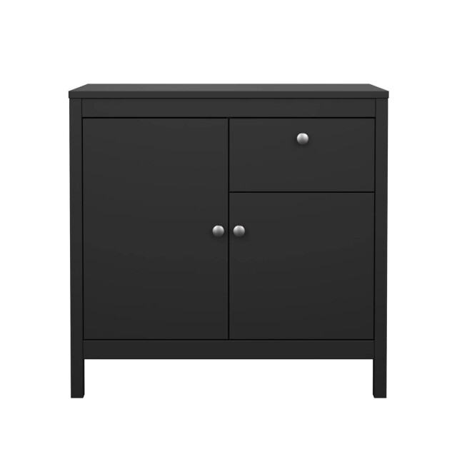 CaliCosy Kleine dressoir met 2 deuren, 1 lade matzwart b82,3 cm barcelone 3206394 large