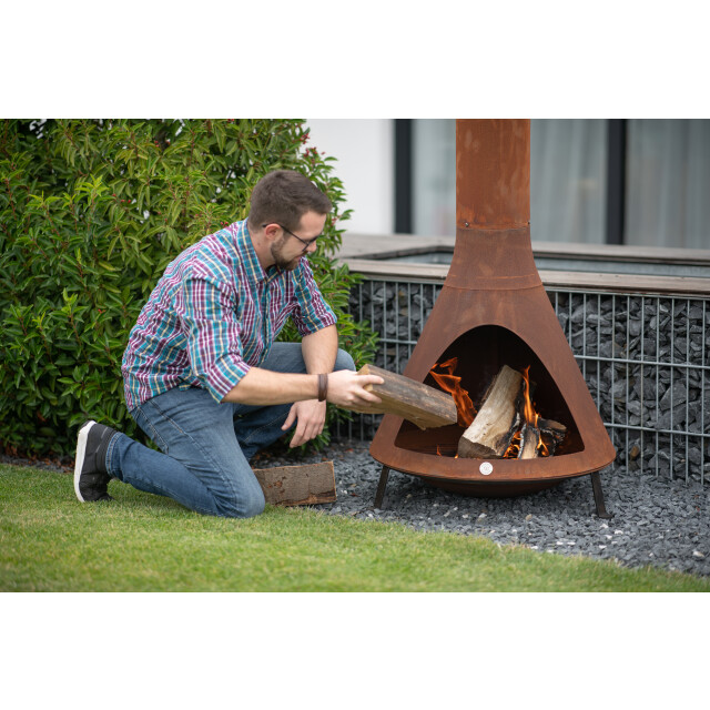 Westmann Stalen tuinhaard -- 70x70x160 cm roest 3207653 large