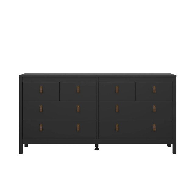 CaliCosy Dubbele ladekast met 8 lades matzwart b159,6 cm barcelone 3206375 large