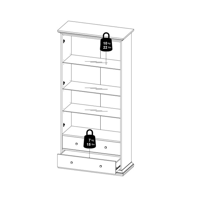 CaliCosy Vitrinekast met 2 glazen deuren en 2 lades b96,2 cm sofia 3206077 large