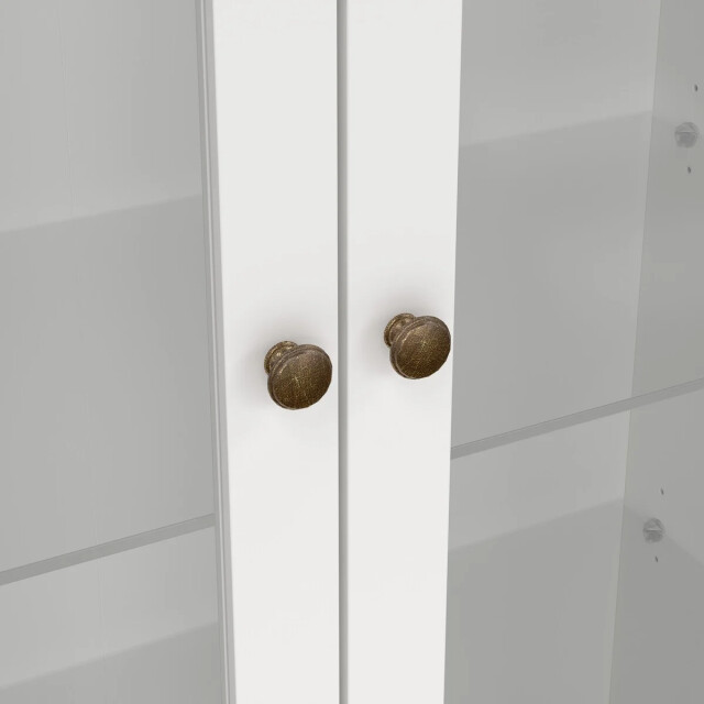 CaliCosy Vitrinekast met 2 glazen deuren en 2 lades b96,2 cm sofia 3206077 large