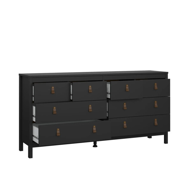 CaliCosy Dubbele ladekast met 8 lades matzwart b159,6 cm barcelone 3206375 large
