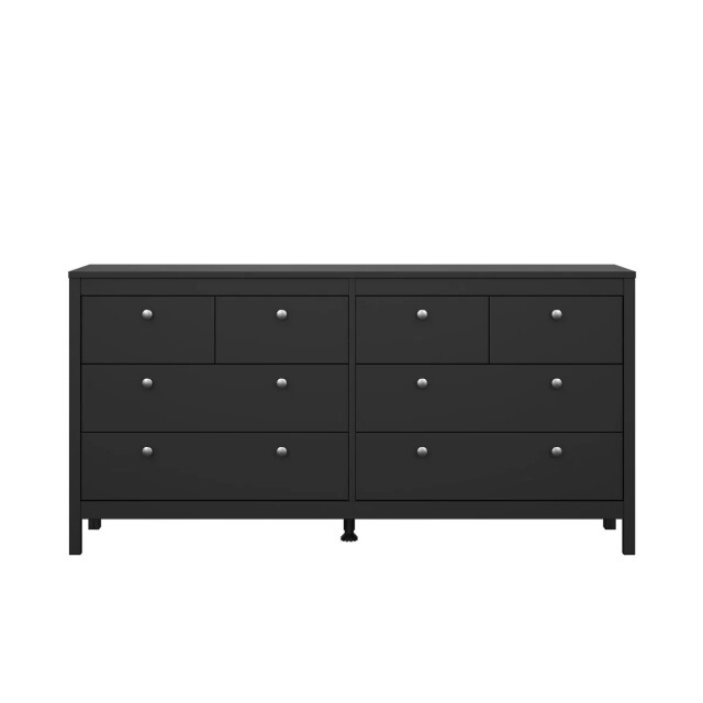 CaliCosy Dubbele ladekast met 8 lades matzwart b159,6 cm barcelone 3206375 large