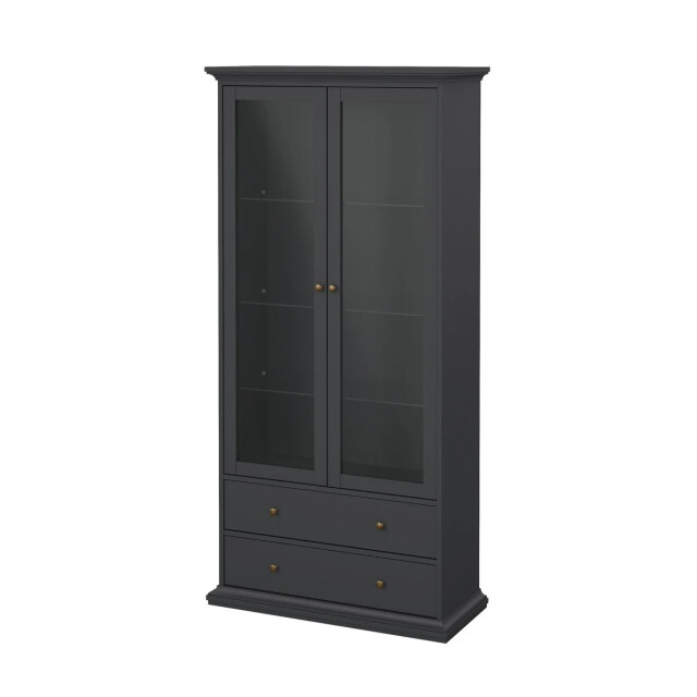 CaliCosy Vitrinekast met 2 glazen deuren en 2 lades b96,2 cm sofia 3206078 large
