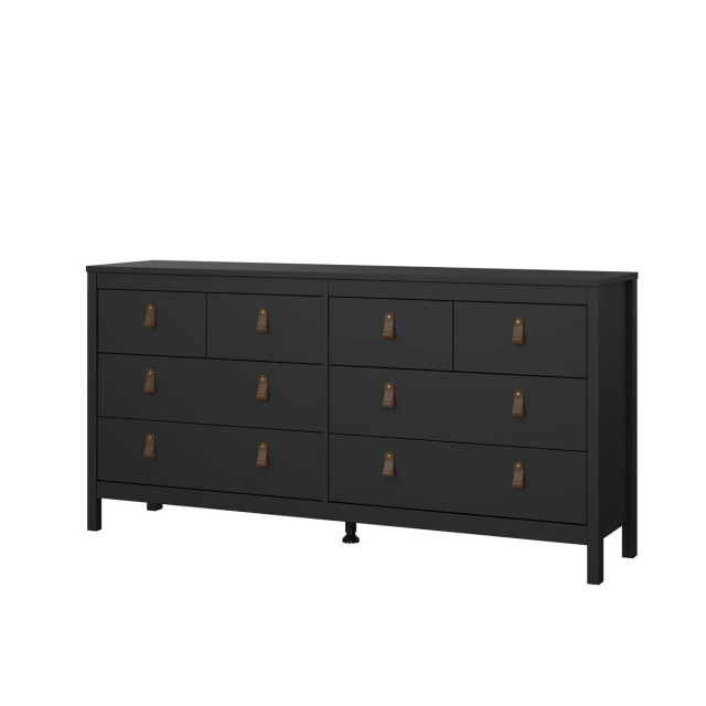 CaliCosy Dubbele ladekast met 8 lades matzwart b159,6 cm barcelone 3206375 large