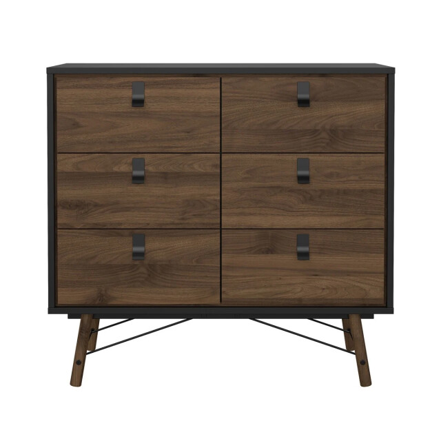 CaliCosy Dubbele ladekast met 6 lades en metalen onderstel b101,8 cm joyce 3206059 large