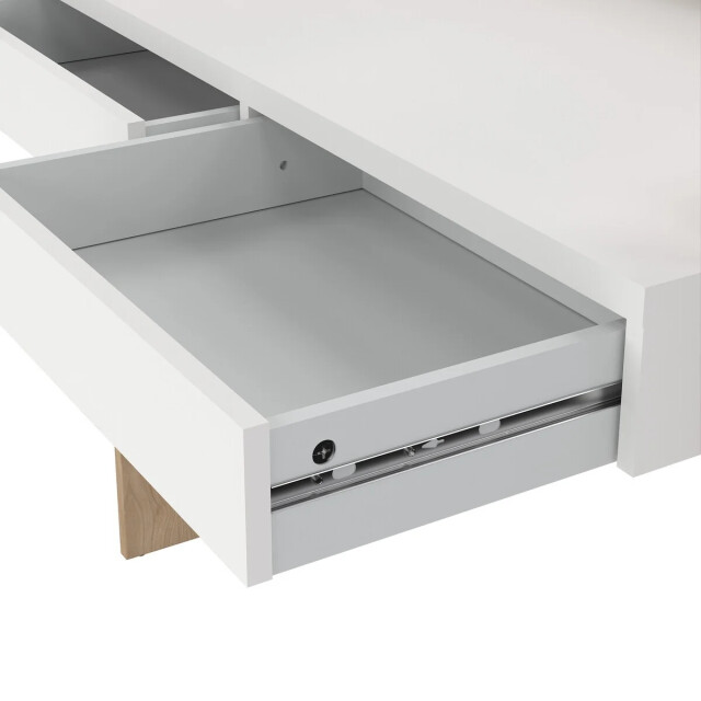 CaliCosy Bureau met 2 lades eikendecor en wit b102,1 cm function 3206395 large