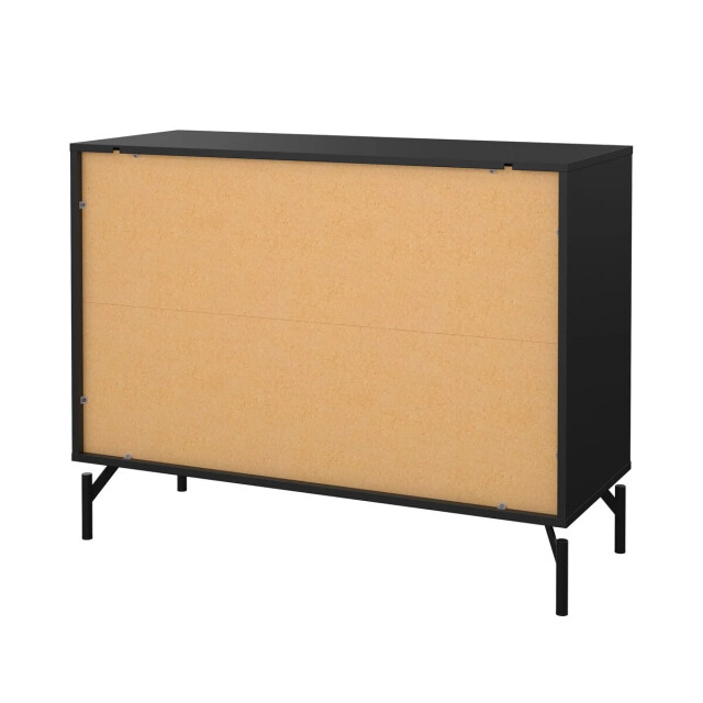 CaliCosy Ladekast met 3 lades matzwart met metalen onderstel b98,7 cm bora 3206378 large