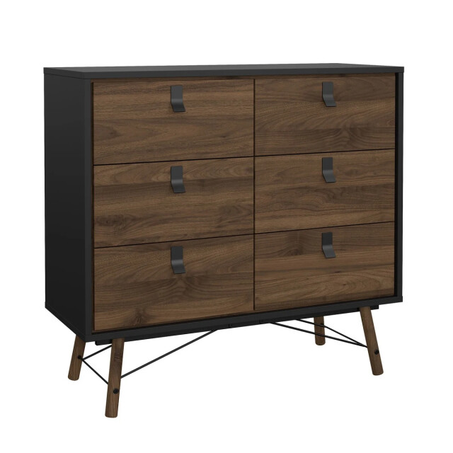 CaliCosy Dubbele ladekast met 6 lades en metalen onderstel b101,8 cm joyce 3206059 large