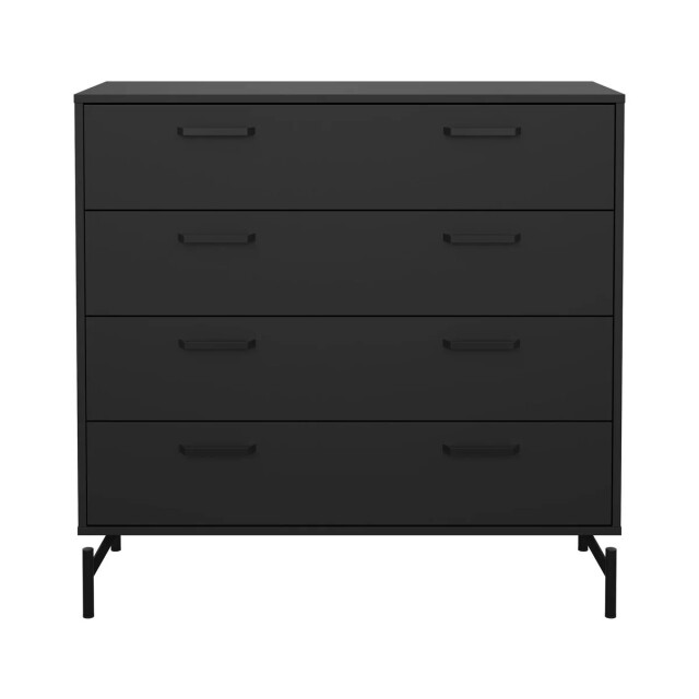 CaliCosy Ladekast met 4 lades matzwart met metalen onderstel h95,8 cm bora 3206379 large