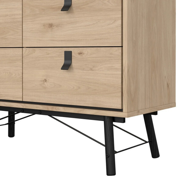 CaliCosy Dubbele ladekast met 6 lades en metalen onderstel b101,8 cm joyce 3206060 large