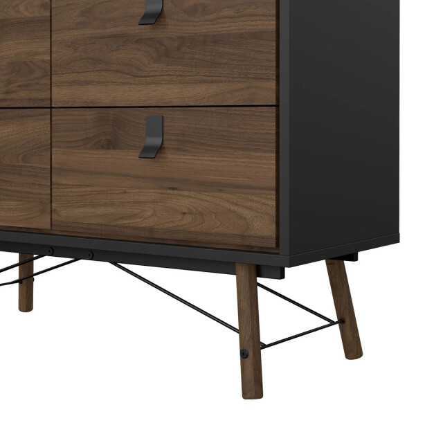 CaliCosy Dubbele ladekast met 6 lades en metalen onderstel b101,8 cm joyce 3206059 large