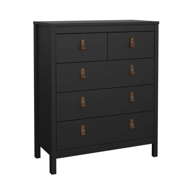CaliCosy Ladekast met 5 lades matzwart h98,9 cm barcelone 3206044 large