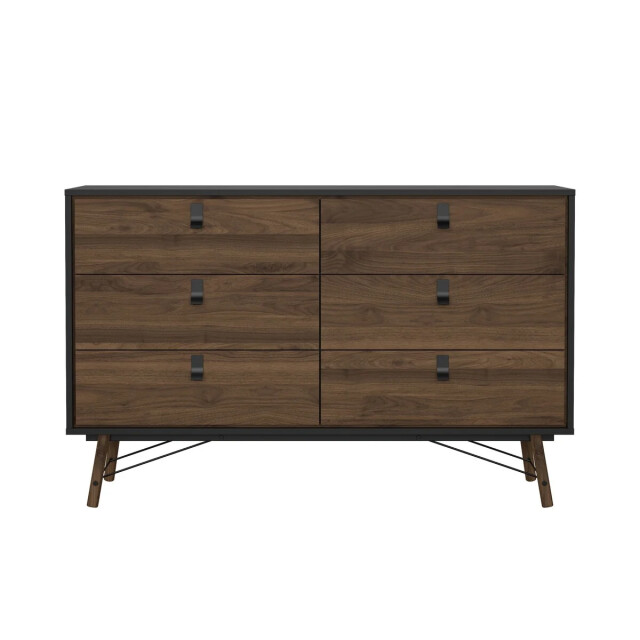 CaliCosy Dubbele ladekast met 6 lades en metalen onderstel b150,3 cm joyce 3206061 large