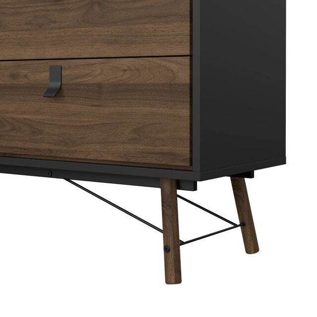 CaliCosy Dubbele ladekast met 6 lades en metalen onderstel b150,3 cm joyce 3206061 large