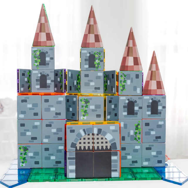 Learn and Grow Toys Learn and grow magnetische toppers kasteel 40 delig MTT-40PC-CAS large