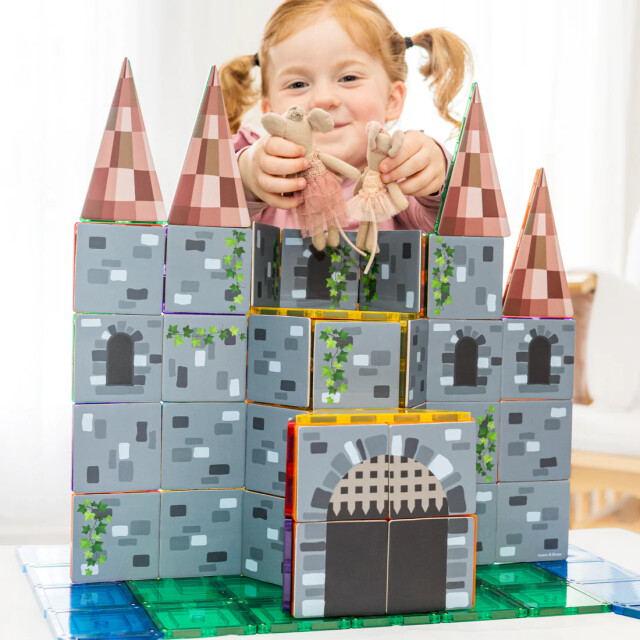 Learn and Grow Toys Learn and grow magnetische toppers kasteel 40 delig MTT-40PC-CAS large