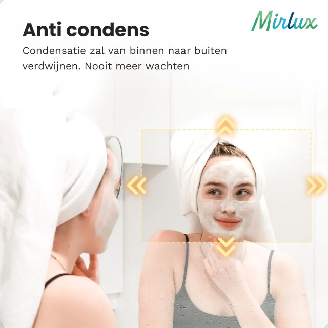 Mirlux Badkamerspiegel 90x65cm rechthoekig frameloos 3083769 large