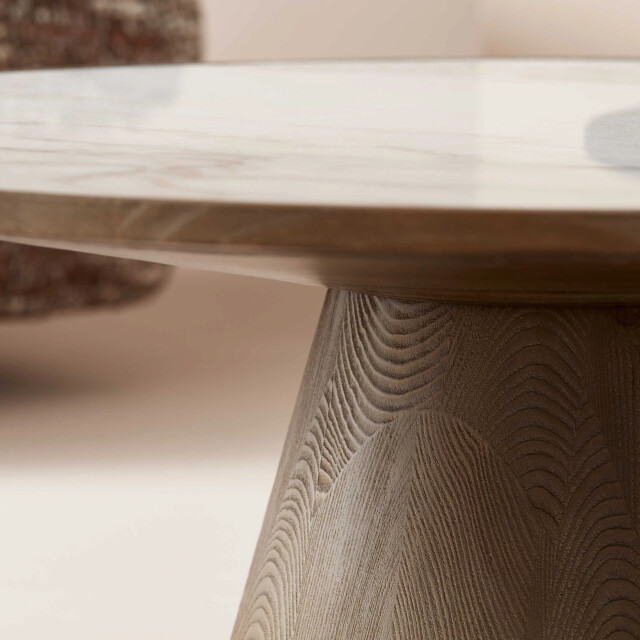 Signature Salontafel van eikenhout en marmer l80 cm mafra 3061003 large