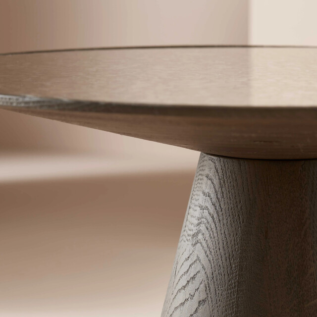 Signature Salontafel van eikenhout en blauwe steen l70 cm mafra 3061004 large