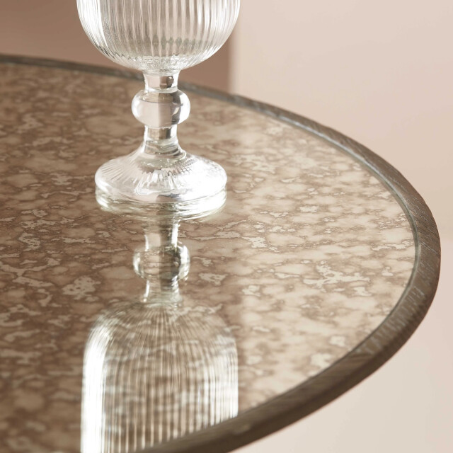Signature Bijzettafel van eikenhout en glas l60 cm mafra 3061005 large