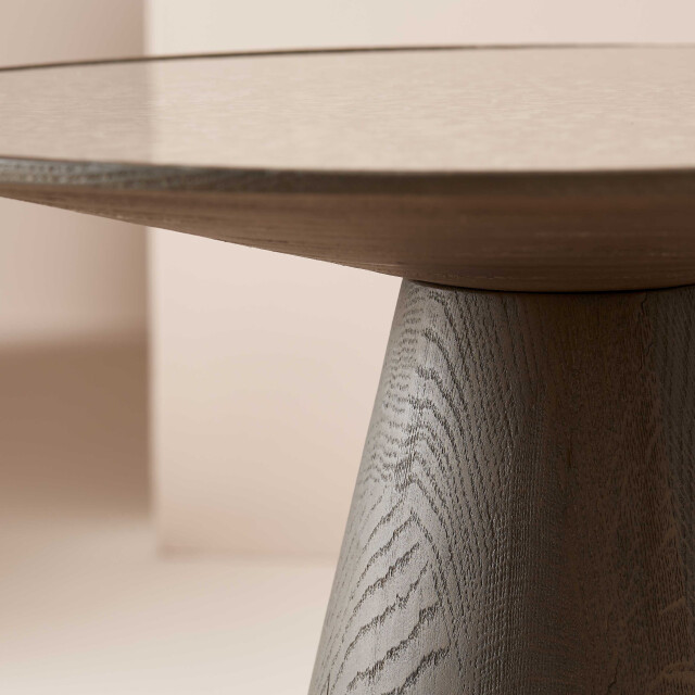 Signature Bijzettafel van eikenhout en glas l60 cm mafra 3061005 large