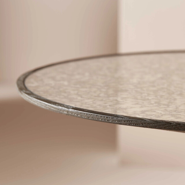 Signature Bijzettafel van eikenhout en glas l60 cm mafra 3061005 large