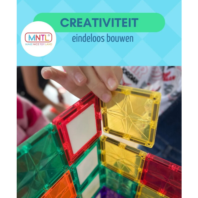 MNTL Magnetisch regenboog speelgoed xxxl voordeelpakket 220 stuks 8721249470578 large
