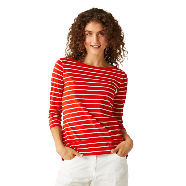 Regatta Dames bayletta 3/4 mouw top UTRG10195_highriskredwhite large