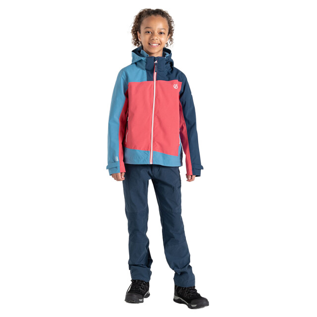Dare2b Kinderen/kinderen explore ii waterdichte jas UTRG9708_sorbetpinkniagarablue large