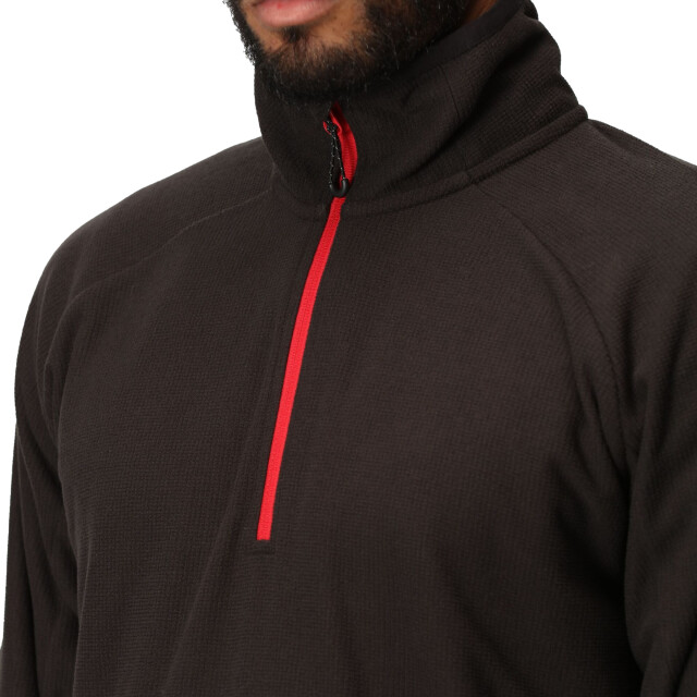 Regatta Heren fleece top met halve rits UTRG9760_blackclassicred large