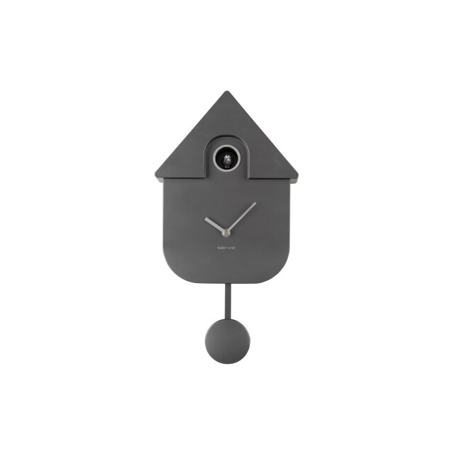 Karlsson wandklok modern cuckoo metallic metallic dark grey 2946893 large