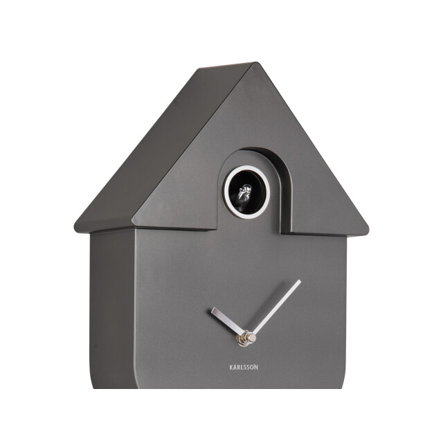 Karlsson wandklok modern cuckoo metallic metallic dark grey 2946893 large