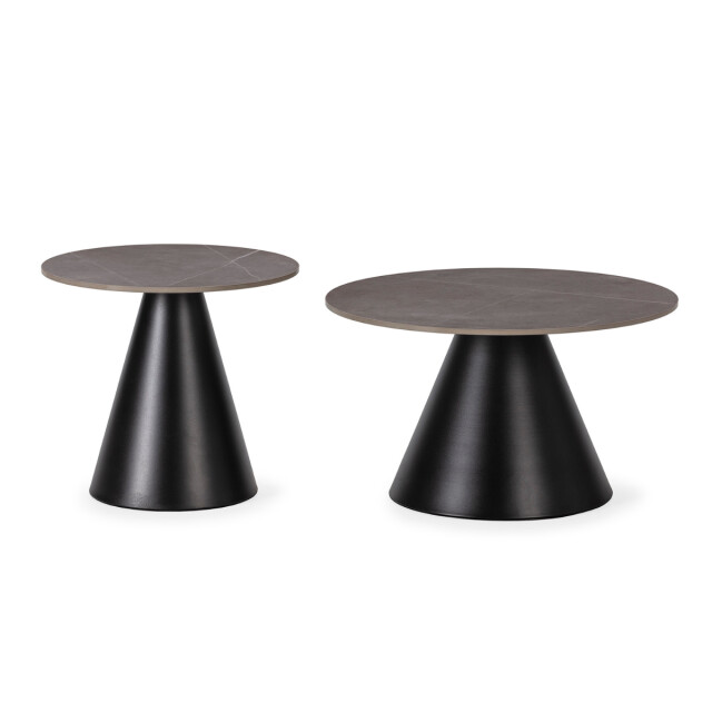 CaliCosy Set van 2 ronde salontafels in grijs louna 3078749 large