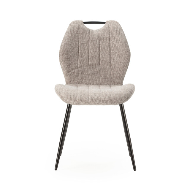 CaliCosy Set van 4 stoelen in stof met zwarte metalen poten l48 cm muli 3078789 large